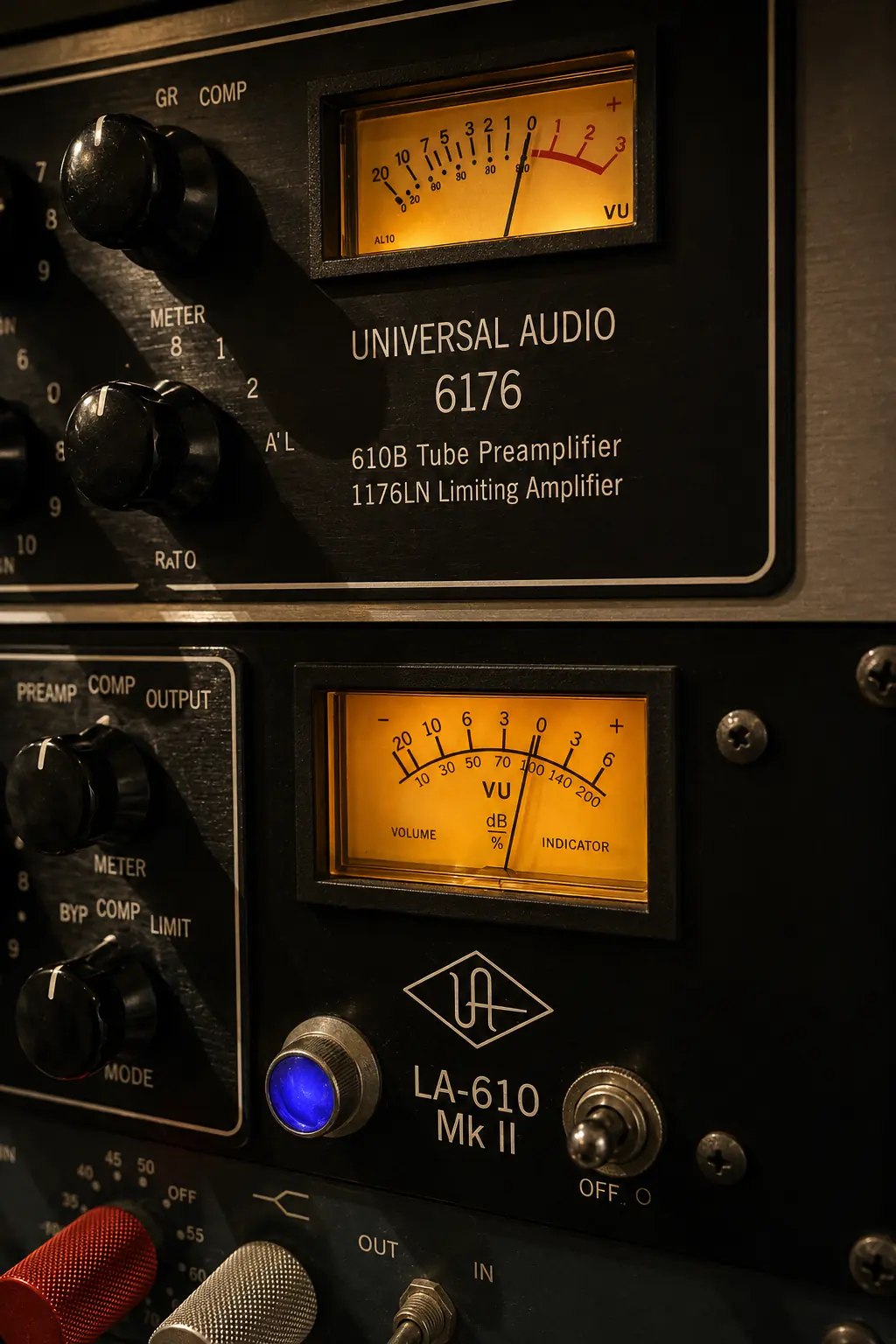 Universal Audio 6176 and LA-610 valve recording equipment